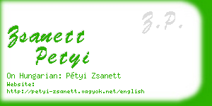 zsanett petyi business card