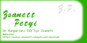 zsanett petyi business card